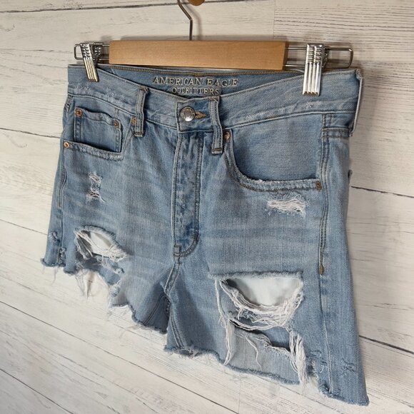 American Eagle Outfitters Shorts SZ 6 Vintage High Rise Distressed Cut Off Vacay - Picture 6 of 15